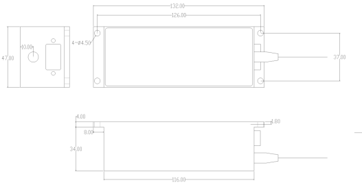 1x4 1x8 1x16機械式光開關模塊尺寸圖